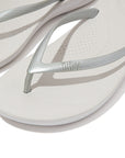 FITFLOP Iqushion Ergonomic Flip-Flops in Silver E54 | Shop from eightywingold an official brand partner for Fitflop Canada and US.