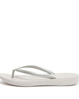 FITFLOP Iqushion Ergonomic Flip-Flops in Silver E54 | Shop from eightywingold an official brand partner for Fitflop Canada and US.
