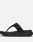 FITFLOP All Black F-Mode Go toe post sandals with Microwobbleboard cushioning in Canada