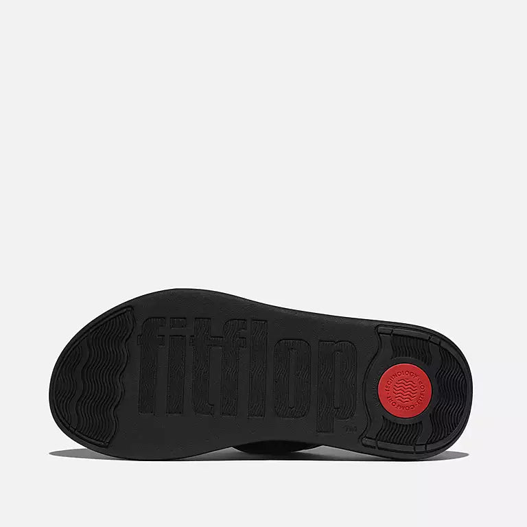 FITFLOP All Black ultra light chunky sole sandals with sleek comfort design in Canada