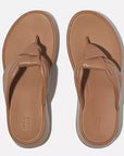 FITFLOP Classic Tan luxe leather flatform sandals with natural arch support in Canada