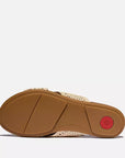 FITFLOP artisanal raffia look sandals with soft lining and flat sole comfort in Canada