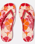 Top view of FITFLOP Redberry Mix iQushion sandals in Canada with contoured footbed and summer-ready support