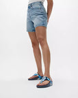 Slip-on FITFLOP sandals in Canada in Midnight Navy Mix with printed leather and APMA-approved comfort