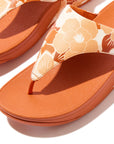 FITFLOP Lulu toe-post sandals in Canada in Peachy Mix with colorful flower-print leather and ergonomic cushioning