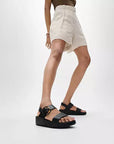 Chic and supportive FITFLOP All Black sandals in Canada with slip-resistant sole and contoured arch support