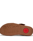 Comfortable and stylish FITFLOP Deep Tan sandals in Canada with adjustable buckle and slip-resistant sole