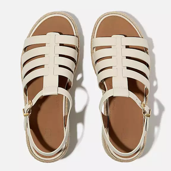 Paris Beige FITFLOP espadrille fisherman sandals in Canada with CushX midsole and leather upper