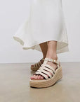 Stylish Paris Beige FITFLOP wedge sandals in Canada with summer-ready espadrille sole and all-day comfort