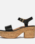The CushX™ Platform Sandal JF7 -001 blends luxe leather, cork-wrapped soles, and a 70s-inspired silhouette with sneaker-level comfort | Shop from eightywingold an official brand partner for Fitflop Canada and US.