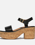 The CushX™ Platform Sandal JF7 -001 blends luxe leather, cork-wrapped soles, and a 70s-inspired silhouette with sneaker-level comfort | Shop from eightywingold an official brand partner for Fitflop Canada and US.