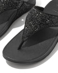 FITFLOP Lulu Glitter Toe-Thongs in Black X03 | Shop from eightywingold an official brand partner for Fitflop Canada and US.