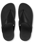 FITFLOP Lulu Leather Toe Post in Black I88 | Shop from eightywingold an official brand partner for Fitflop Canada and US.