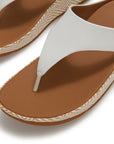 Lulu Lux Graphic-Weave Leather Toe-Post Sandals