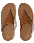 FITFLOP Lulu Leather Toe Post in Light Tan I88 | Shop from eightywingold an official brand partner for Fitflop Canada and US.
