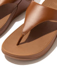 FITFLOP Lulu Leather Toe Post in Light Tan I88 | Shop from eightywingold an official brand partner for Fitflop Canada and US.