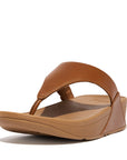 FITFLOP Lulu Leather Toe Post in Light Tan I88 | Shop from eightywingold an official brand partner for Fitflop Canada and US.