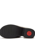 Platforms Graphic-Weave Leather Heeled Slides