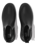 FITFLOP F-Mode Leather Flatform Chelsea Boots in Black FH4 | Shop from eightywingold an official brand partner for Fitflop Canada and US.