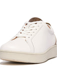 FITFLOP Rally Metallic Backtab Sneakers in White and Bronze DQ3 | Shop from eightywingold an official brand partner for Fitflop Canada and US.