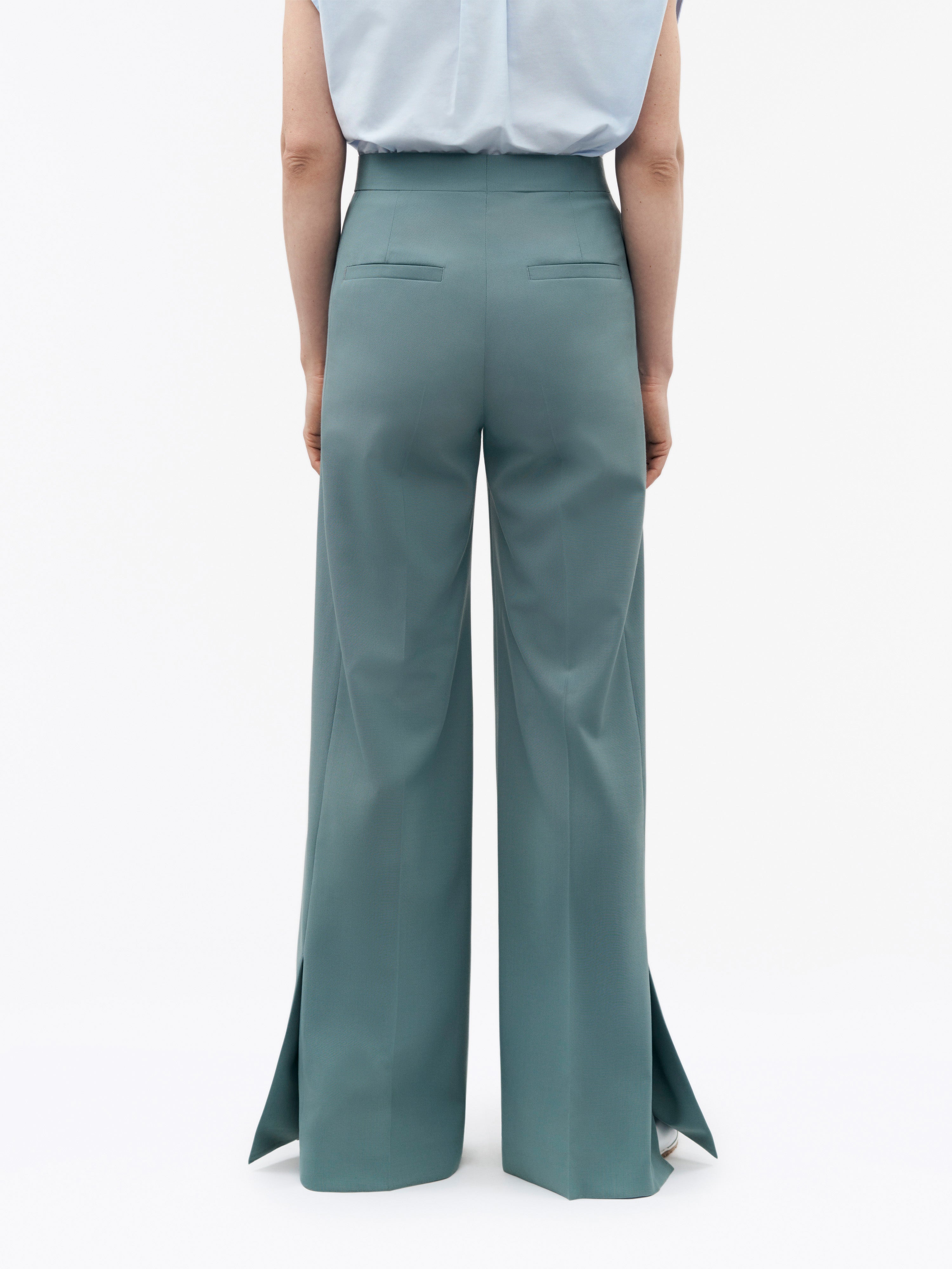 TIGER OF SWEDEN Irez Trousers in Teal S70902029 | eightywingold