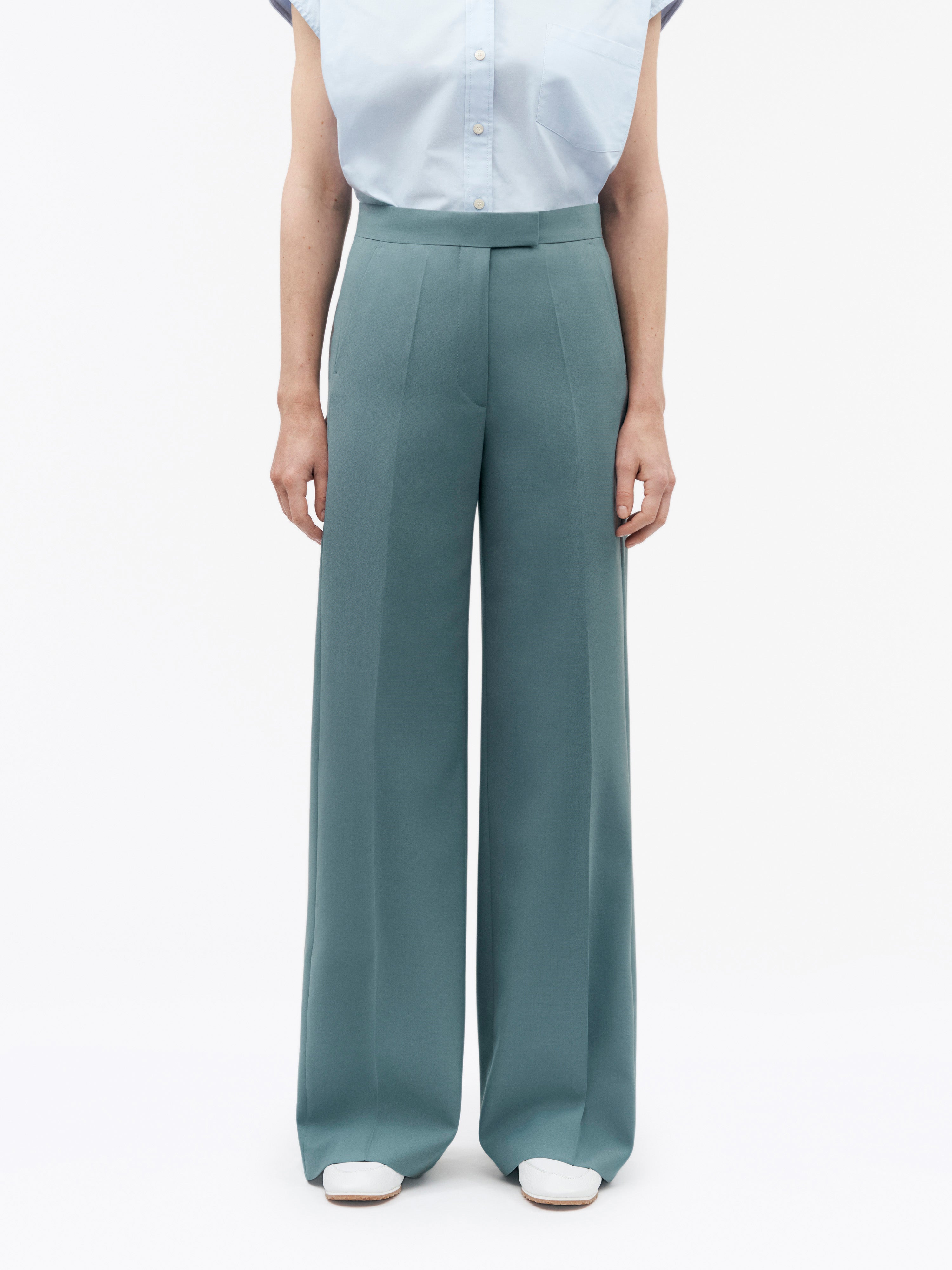 TIGER OF SWEDEN Irez Trousers in Teal S70902029 | eightywingold