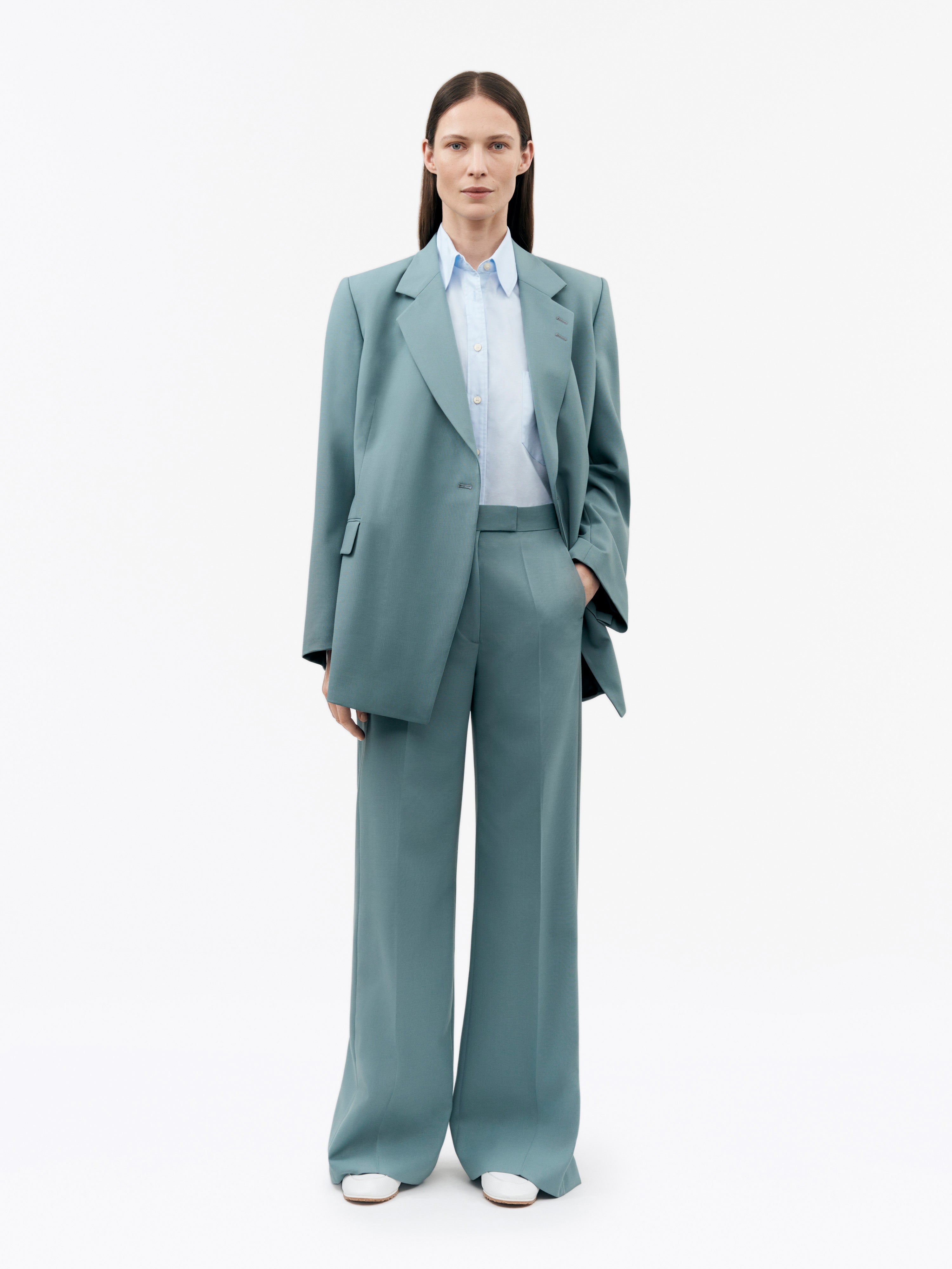 TIGER OF SWEDEN Irez Trousers in Teal S70902029 | eightywingold