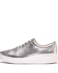 FITFLOP Rally Metallic Backtab Sneakers in Silver X22 | Shop from eightywingold an official brand partner for Fitflop Canada and US.