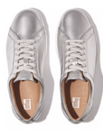 FITFLOP Rally Metallic Backtab Sneakers in Silver X22 | Shop from eightywingold an official brand partner for Fitflop Canada and US.