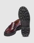 G.H Bass Whitney Super Lug Weejuns Loafer in Wine BAX1W010 | Shop from eightywingold an official brand partner for G.H. Bass in Canada and US.
