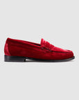 G.H Bass Whitney Velvet Weejuns Loafer in Wine BAX3W016 | Shop from eightywingold an official brand partner for G.H. Bass in Canada and US.