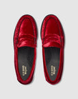 G.H Bass Whitney Velvet Weejuns Loafer in Wine BAX3W016 | Shop from eightywingold an official brand partner for G.H. Bass in Canada and US.
