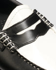 GH BASS Whitney Easy Weejuns Loafer in Black and White BAX3W018 | Shop from eightywingold an official brand partner for GH Bass Canada and US.