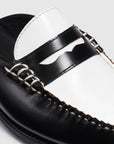 GH BASS Wynn Mule Easy Weejun in Black/White BAX3W025 | Shop from eightywingold an official brand partner for GH Bass Canada and US.