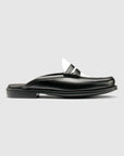GH BASS Winston Mule Easy Weejun in Black/White BAZ4W448 | Shop from eightywingold an official brand partner for GH Bass Canada and US.