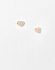 Harly Tiny Heart Stud Earring in Rose Gold | eightywingold - official partner of Ted Baker