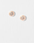 Eisley Enamel Mini Button Earring in Rose Gold|eightywingold - official partner of Ted Baker