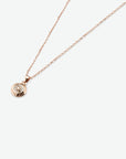 Elvina Enamel Mini Button Pendant in Rose Gold | eightywingold - official partner of Ted Baker