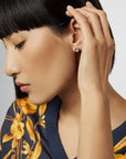Han Crystal Heart Earring in Rose Gold | eightywingold - official partner of Ted Baker