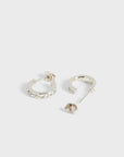 Seenita Nano Hoop Huggie Earring in Silver | eightywingold - official partner of Ted Baker