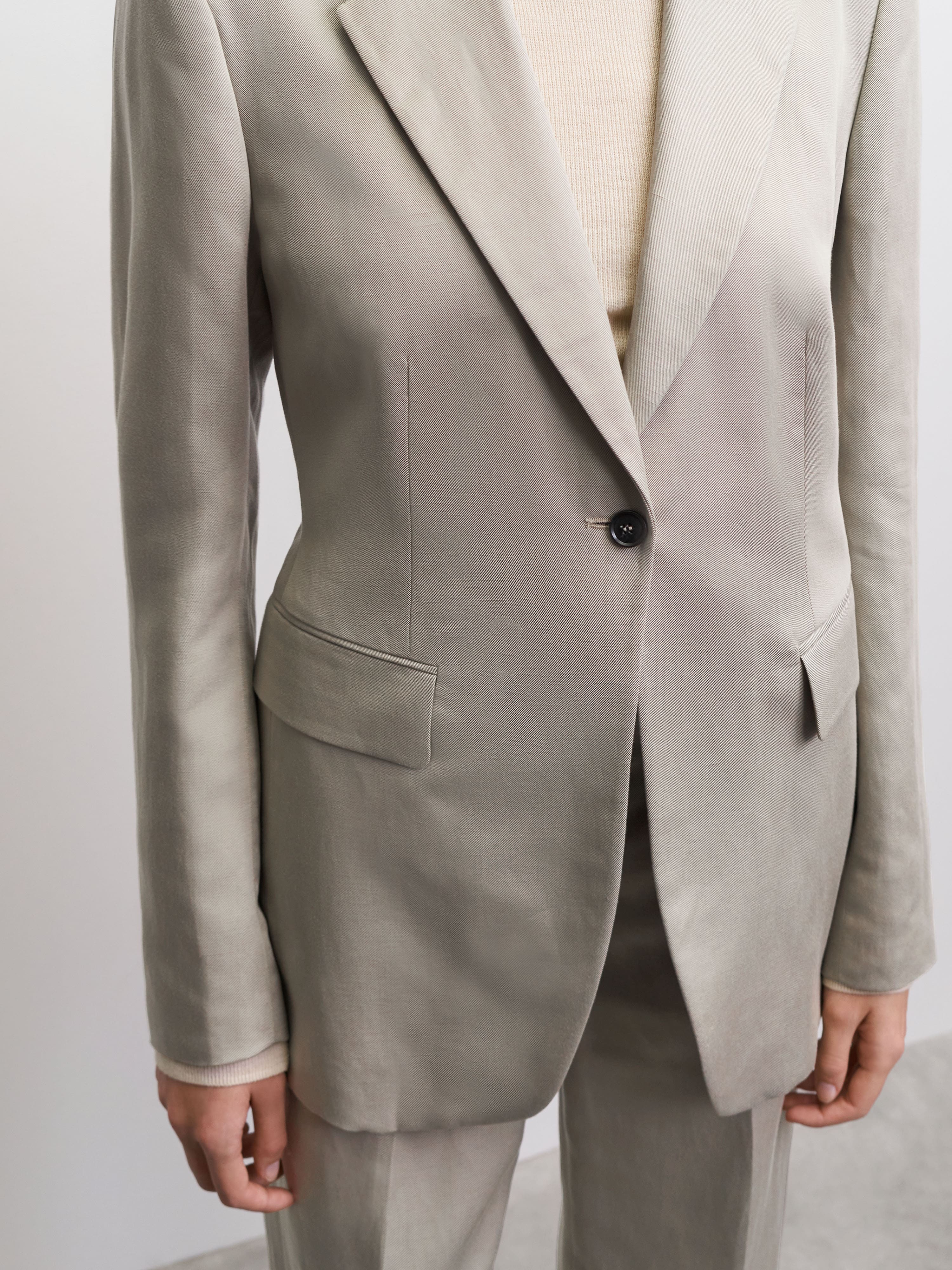 Tiger of Sweden Narina Blazer in Light Taupe S70030014 1Y1 FROM EIGHTYWINGOLD - OFFICIAL BRAND PARTNER
