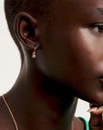 Sinalaa Crystal Huggie Earring in Rose Gold