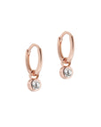 Sinalaa Crystal Huggie Earring in Rose Gold