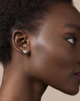 Han Crystal Heart Earring in Silver | eightywingold - official partner of Ted Baker
