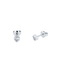 Neenia Nano Heart Stud Earring in Silver | eightywingold - official partner of Ted Baker