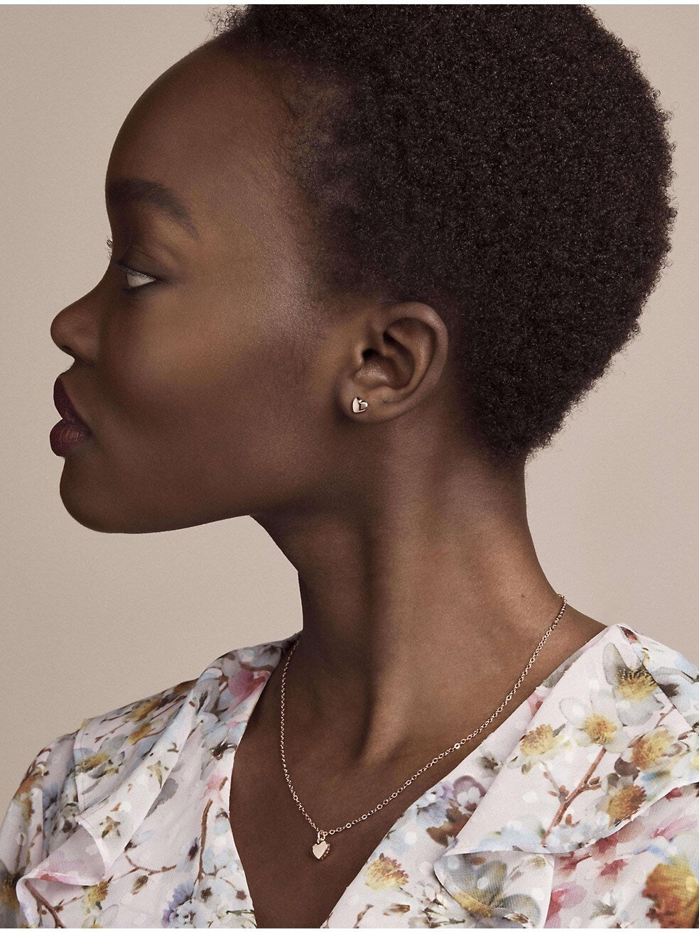 Hara Tiny Heart Pendant Necklace eightywingold - Main Image