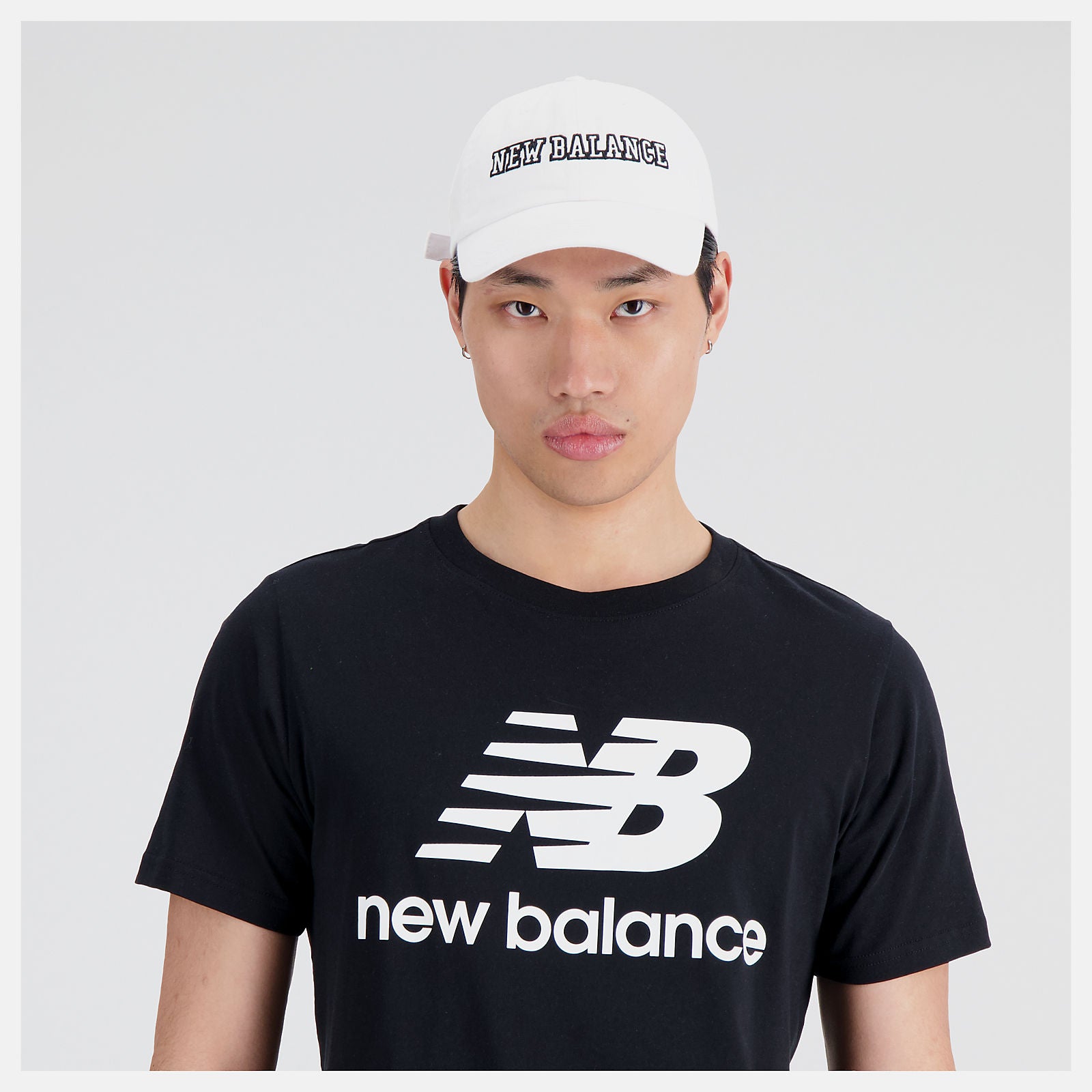 NEW BALANCE NB Logo Hat in White LAH21002 O/S WHITE FROM EIGHTYWINGOLD - OFFICIAL BRAND PARTNER