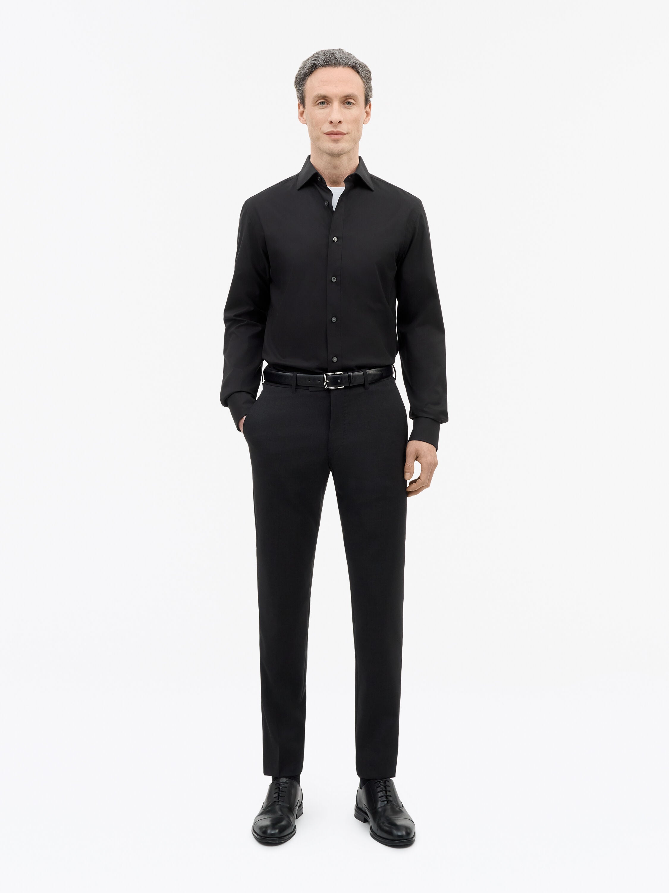 Shop Adley C Shirt in Black from Tiger of Sweden 111022 050 | eightywingold | An official brand partner of Tiger of Sweden