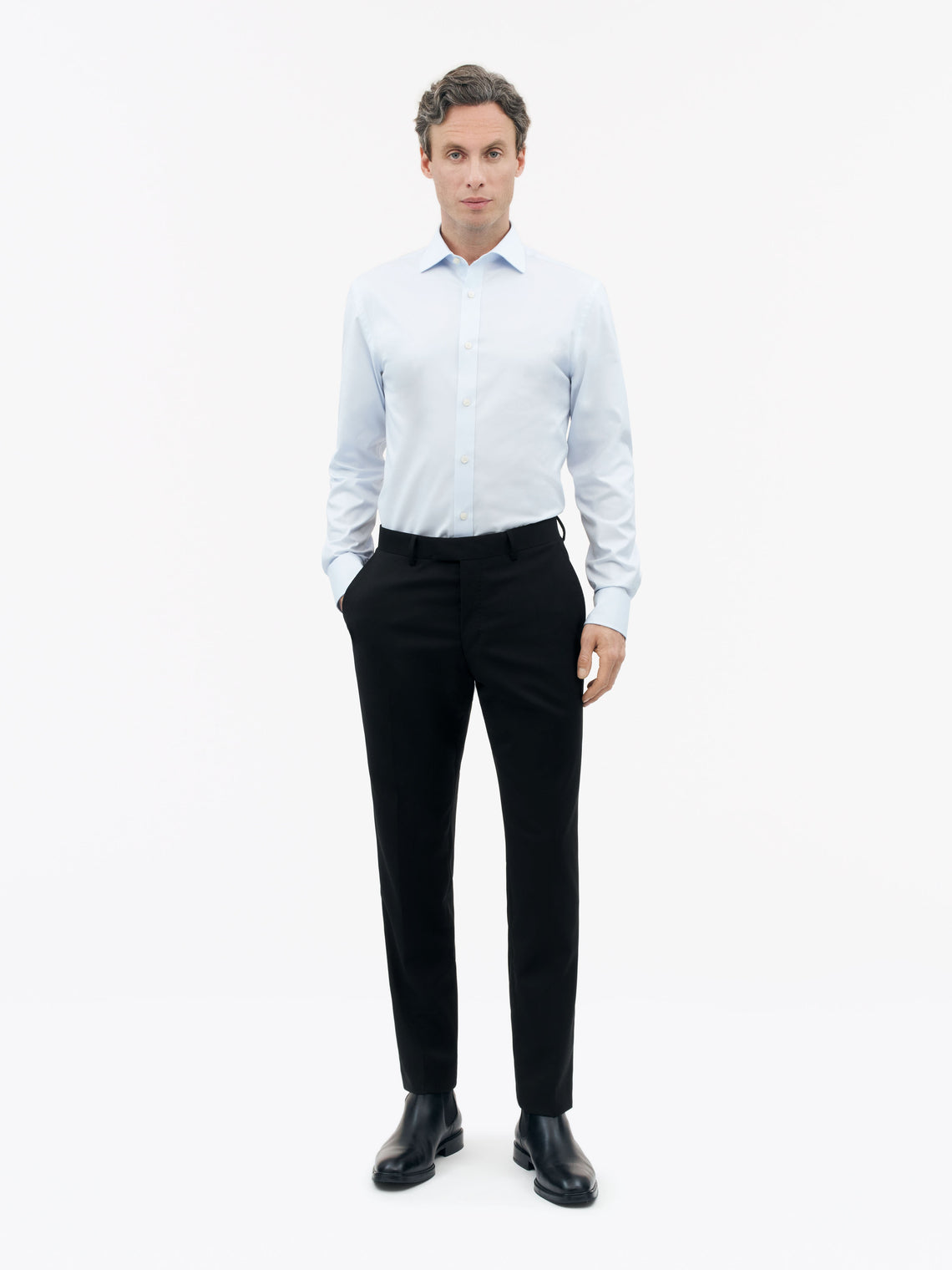 Shop Adley C Shirt in Light Blue from Tiger of Sweden 111022 200 | eightywingold | An official brand partner of Tiger of Sweden