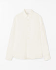 TIGER OF SWEDEN Spenser long-sleeve linen shirt with tailored waist in Off White by eightywingold